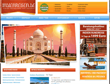 Tablet Screenshot of indienreisen.de